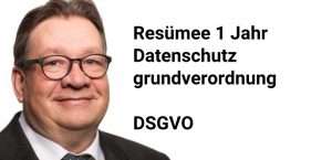 1 Jahr DSGVO